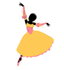 African American Ballerina Illustration Silhouette © Kathy Gold