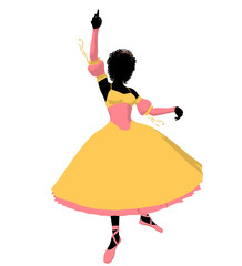 African American Ballerina Illustration Silhouette © Kathy Gold