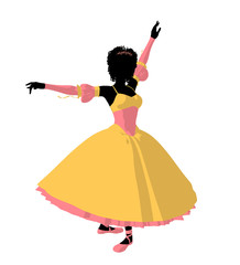 African American Ballerina Illustration Silhouette © Kathy Gold