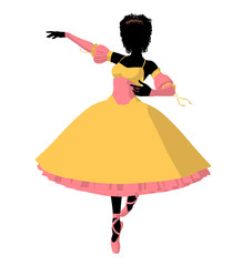 African American Ballerina Illustration Silhouette © Kathy Gold