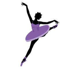 African American Ballerina Illustration Silhouette © Kathy Gold