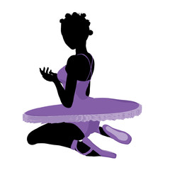African American Ballerina Illustration Silhouette © Kathy Gold