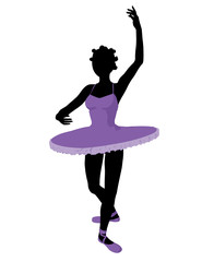 African American Ballerina Illustration Silhouette © Kathy Gold