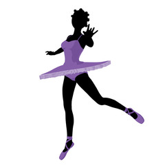 African American Ballerina Illustration Silhouette © Kathy Gold