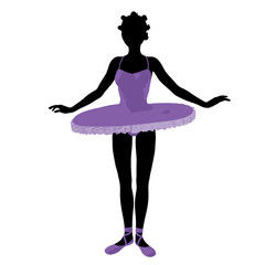 African American Ballerina Illustration Silhouette © Kathy Gold