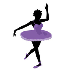 African American Ballerina Illustration Silhouette © Kathy Gold