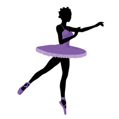African American Ballerina Illustration Silhouette © Kathy Gold