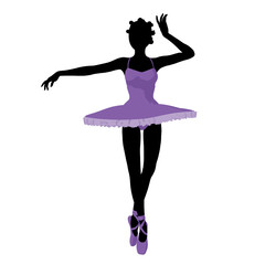 African American Ballerina Illustration Silhouette © Kathy Gold