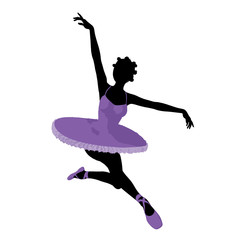 African American Ballerina Illustration Silhouette © Kathy Gold
