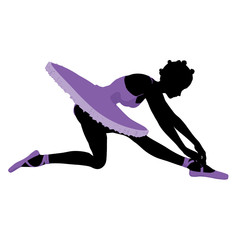 African American Ballerina Illustration Silhouette © Kathy Gold