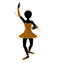 African American Ballerina Illustration Silhouette © Kathy Gold