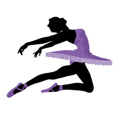 African American Ballerina Illustration Silhouette © Kathy Gold