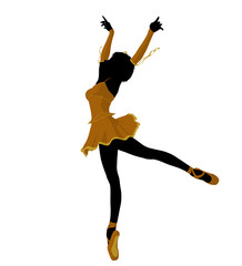 African American Ballerina Illustration Silhouette © Kathy Gold