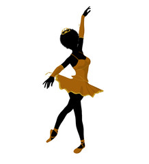 African American Ballerina Illustration Silhouette © Kathy Gold