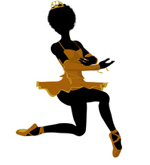 African American Ballerina Illustration Silhouette © Kathy Gold