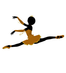 African American Ballerina Illustration Silhouette © Kathy Gold