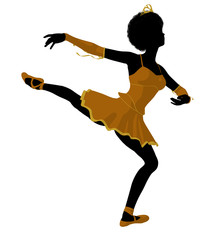 African American Ballerina Illustration Silhouette © Kathy Gold