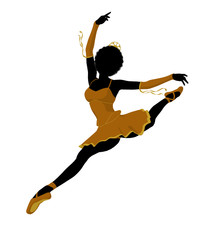 African American Ballerina Illustration Silhouette © Kathy Gold
