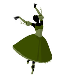 Ballerina Illustration Silhouette © Kathy Gold