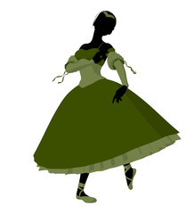 Ballerina Illustration Silhouette © Kathy Gold