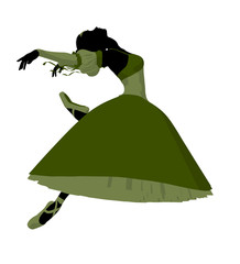 Ballerina Illustration Silhouette © Kathy Gold