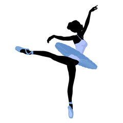 Ballerina Illustration Silhouette © Kathy Gold