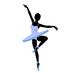 Fototapeta na wymiar Ballerina Illustration Silhouette