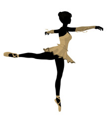 Ballerina Illustration Silhouette © Kathy Gold