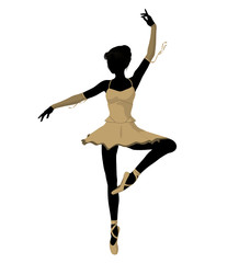 Ballerina Illustration Silhouette © Kathy Gold