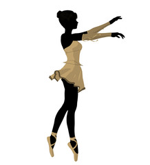 Ballerina Illustration Silhouette © Kathy Gold