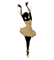 Ballerina Illustration Silhouette © Kathy Gold