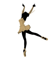 Ballerina Illustration Silhouette © Kathy Gold