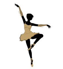 Ballerina Illustration Silhouette © Kathy Gold
