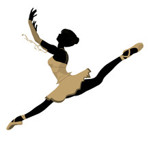 Ballerina Illustration Silhouette © Kathy Gold
