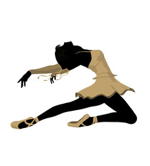 Ballerina Illustration Silhouette © Kathy Gold