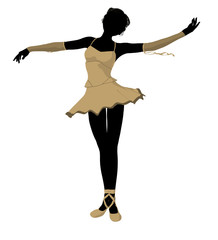 Ballerina Illustration Silhouette © Kathy Gold