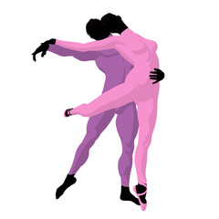 Ballet Couple Illustration Silhouette © Kathy Gold