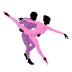 Ballet Couple Illustration Silhouette © Kathy Gold