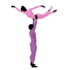 Ballet Couple Illustration Silhouette © Kathy Gold