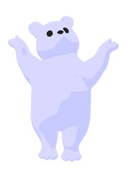 White Baby Bear Illustration