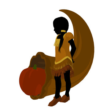 American Indian Art Illustration Silhouette