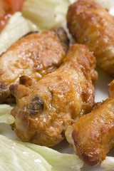 Alitas de pollo a la barbacoa.