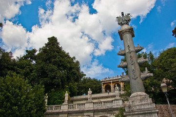 Fototapeta na wymiar column at piazza del popolo in Rome