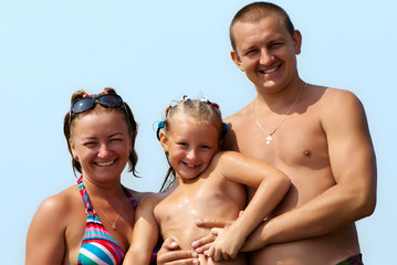 Happy family on vacation