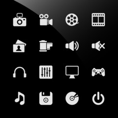 Fototapeta premium Multimedia Web Icons