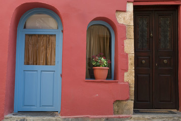 The colours of the old town in Chania in Crete