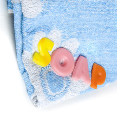 a towel and soap