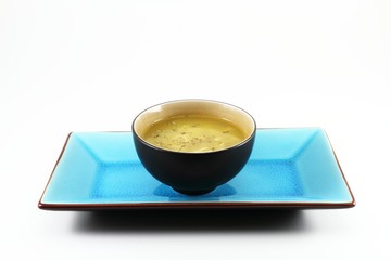 Traditional oriental Tabe Settings and soup.