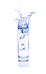 Glass with water splash
