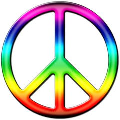 Peace and love coloré